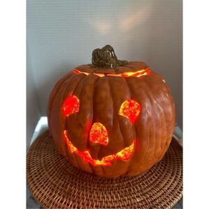 Rare Vintage 1984  Donna Shotto Ceramic Pampkin Lamp 9” See Description